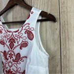 Maison Jules  White Tank Top with Red Embroidery Photo 2
