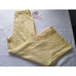 Rachel Parcell Yellow Clover Lace Wide Leg Crop Trousers Pants Womens Size 6 Photo 0