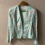 Vintage Nah Nah Collections Light Blue|Pink|Cream Floral Print Blazer EUC Sz. 8 Blue Photo 0
