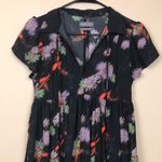 Urban Outfitters Women’s Floral Print Split Neck Baby Doll Collared Mini Dress Photo 1