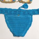 PilyQ  Romance & blue crochet bikini set. M-top/L-bottom NWT Photo 6