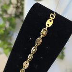 Gold Filled Mariners Link Cubic Zirconia Bracelet Photo 2