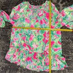Lilly Pulitzer  Women’s Size S Raz Berry Catty Shack Tensley Tie Front Top Blouse Photo 10