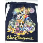 Disney Walt  World Mickey Mouse Castle Cinch Drawstring Backpack Bag Navy Blue Photo 1