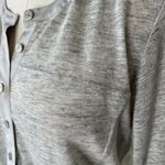 Vince  Womens Linen Henley Shirt Dress Gray Roll Tab Sleeve Drawstring Size‎ Med Photo 5