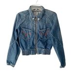 Levi's Vintage Levi’s Denim Jean Crop Jacket Zipper Made in Belgium size small Photo 0