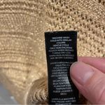 Chico's Cute Chico’s chunky golden flax open weave batwing sweater 3/4 sleeve metallic Photo 4