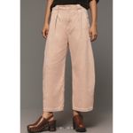 Citizens of Humanity  barrel leg ankle corduroys Light Pink Pleated High Rise Photo 1