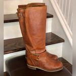 Lucky Brand  Brown Leather Knee High Moto Riding Boots SIZE 7 — 7.5 Photo 8
