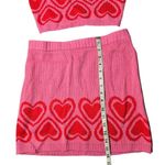 Sugar Thrillz Knit Heart Pink Skirt Set Size: M/L Size L Photo 8