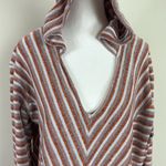 Anthropologie Saturday Sunday Striped Chenille Hoodie Size Medium Photo 4