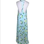 Vince Camuto  Aqua Yellow Lemons Spaghetti Strap Maxi Swim Cover Summer Dress XS Photo 3