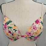PINK - Victoria's Secret  Wear Everywhere Super‎ Push-up Bra 32DD Floral Print Photo 0