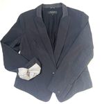 Rag and Bone Black Lamb Leather Collar Button Front Blazer Jacket Sz 10 Wo… Photo 4
