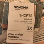 Sonoma SHORTS Plus Size 3X Neutral Stripes Pull On Elastic Waist $36 Woman New Photo 2