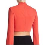Cinq à Sept Cinq a Sept Aurora Red Amara Choker Square Neck Long Sleeve Crop Top Size 0 Photo 4