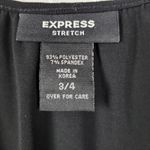 EXPRESS  Womens Dress Size 3/4 Black Stretch Long Sleeve Maxi Tie Front Hi-Low Photo 1