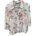 Dress Barn Vintage 80s floral sheer top Photo 0