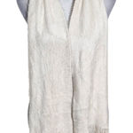 Cejon Cream Faux Fur Scarf with Fringe 8 x 74 Photo 0