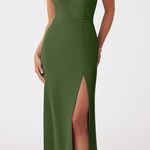 Azazie Blink Olive Bridesmaid Dress Photo 0