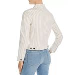 frame denim FRAME Le Vintage Courtyard Striped Cropped Denim Jacket Size M Photo 3