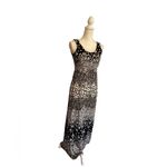 Soma Black and Cream Floral Maxi Tank Dress Size XS Photo 3