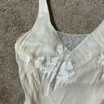 Alex Evenings Elegant Ivory Silk Blend Beaded Floral Overlay Sheath Gown Formal Evening Photo 4