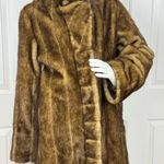 Pamela Mccoy faux fur size Small women's dark brown color coat Photo 2