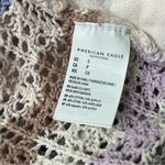 American Eagle Crochet Knit Pastel Striped Halter Top S Boho Crop Top Beach Photo 7