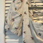 Reformation  Cream Floral Backless Dress Photo 1