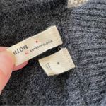 Anthropologie Moth Dark Grey Cold Shoulder Cross Neck Wool Alpaca Sweater M Photo 4