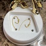 Free People  Gold Tessa Silhouette Face Earrings Photo 5