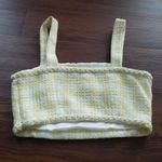 Veronica Beard NWOT  Yellow And White Plaid Crop Tweed Maily Top Size 10 Photo 1