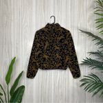 Kerrits  Cropped Equestrian Horse Print Zip Up Fleece Sweater size S Small Photo 1