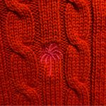 Lilly Pulitzer 90s Vintage Orange Cable-knit Crewneck Sweater Small Photo 5