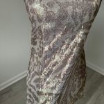Almost Famous Sequin Animal Print Tank Top L Y2K Racerback Sparkly Glam Diva Photo 3