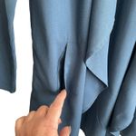 Emelia‎ Women Jacket S Blue Waterfall Open Front Draped Cardigan Capsule Office Photo 5
