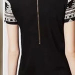 Sunday in Brooklyn  Black and Gray Geometric Shirt Boho Aztec Photo 0