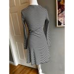 Divided  H&M Black and White Stripe Dress BodyCon Crewneck Size 6 Preppy Minimal Photo 3