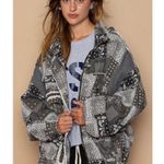 POL  Black Multi Hooded Patchwork Jacket Photo 1