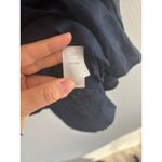 J. Jill Love Linen Top Womens Small Navy Linen Luxury Coastal Classic Minimalist Blue Photo 3