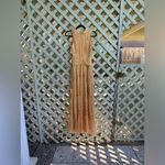 Anthropologie BHLDN Juniper Metallic Tiered Backless High-Neck Gown Photo 1