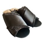 New in Box Womens Libby Edelman LE Spender Black Fringe Mules Heels Photo 3