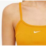 Nike  Ribbed Tight Fit Orange Spaghetti Strap Dress Photo 2