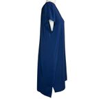 Amanda Uprichard M 100% Liquid Silk Shift Dress Blue Career Office Made In USA Photo 6