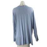 NEW Shift Women's Blue Rib Knit Long Dolman Sleeve Crewneck Sweater Top Size 3 Photo 1