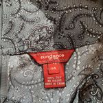 Sundance  A Line Boho Skirt 14 Blue Floral Midi Length Romantic Dance Silk Photo 6