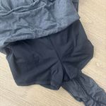 Lululemon Black and Gray Built In Shorts Running Leggings Photo 2