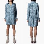 Zadig & Voltaire  Rougi Snake Dress Blue Sz L Photo 14