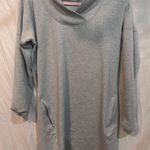 Athleta  Grey Lounge Dress Mock Neck Side Zip Pockets Size M Photo 0